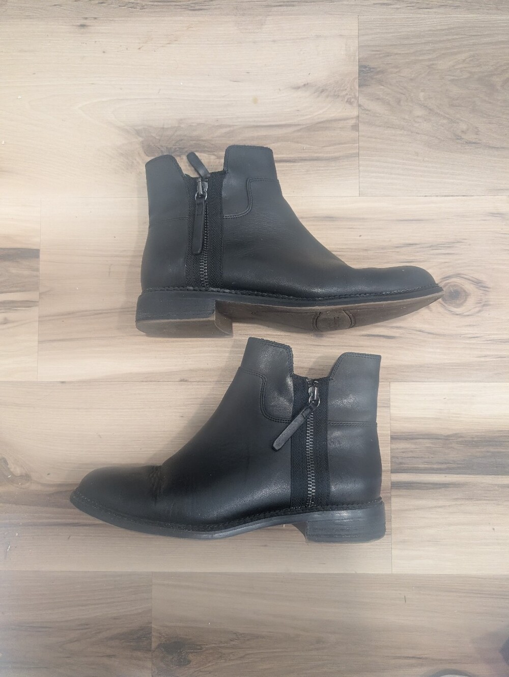 Franco Sartos Black Leather Women's Ankle Boots EUC Size 8